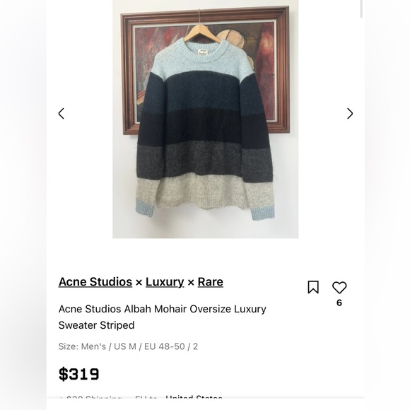 Acne Studios blue mohair sweater - Picture 3 of 8